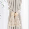 Magnetic Wooden Tassel Curtain Holdbacks