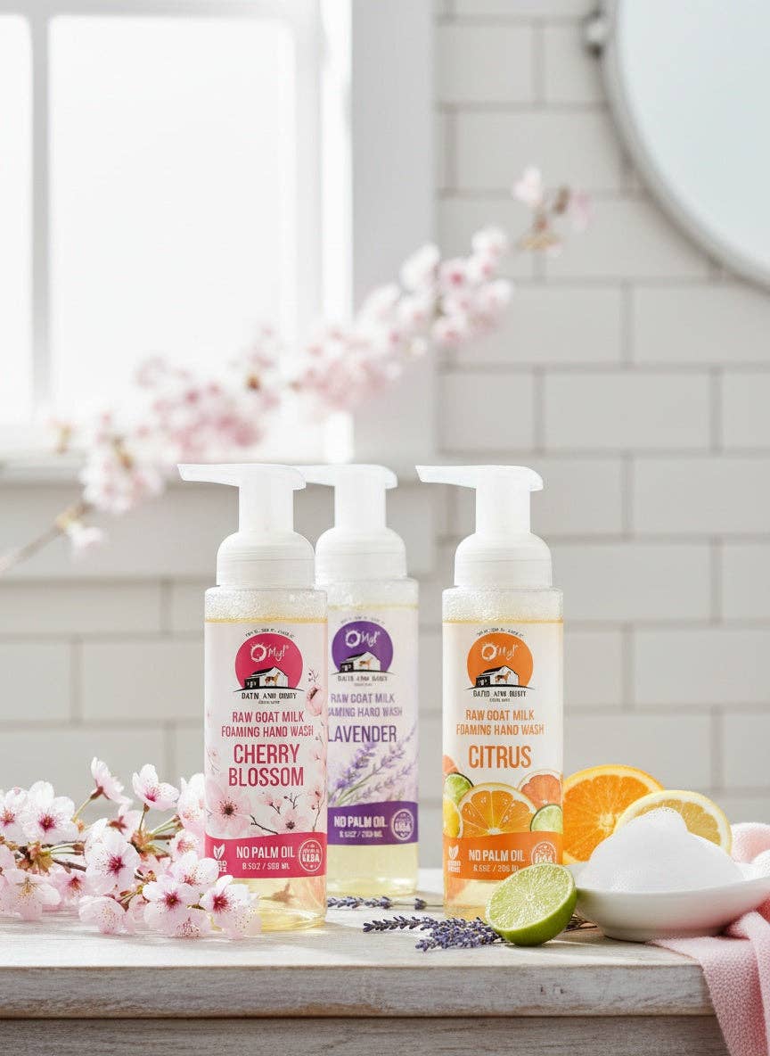 O My! Goat Milk Foaming Hand Wash | Rich, Creamy Foam | Made with Raw Goat Milk | Free of Parabens & More | Handcrafted in USA
