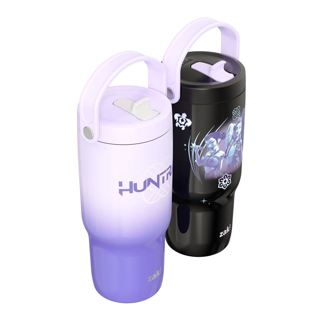 Zak Designs KPop 20oz Stainless Steel Sutton Flex Grip Siply Tumbler Set, 2-Pack