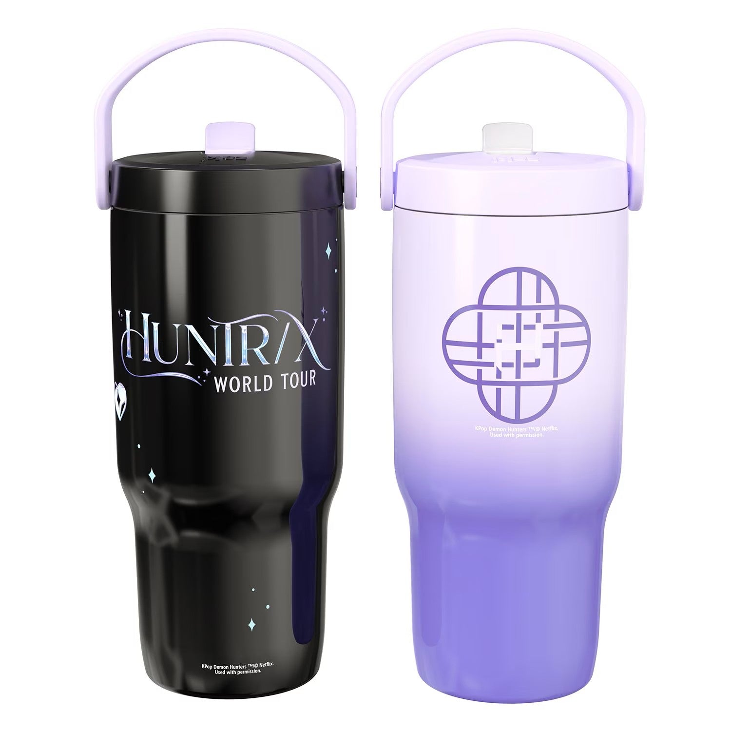 Zak Designs KPop 20oz Stainless Steel Sutton Flex Grip Siply Tumbler Set, 2-Pack