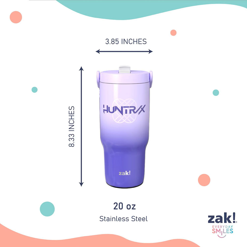 Zak Designs KPop 20oz Stainless Steel Sutton Flex Grip Siply Tumbler Set, 2-Pack