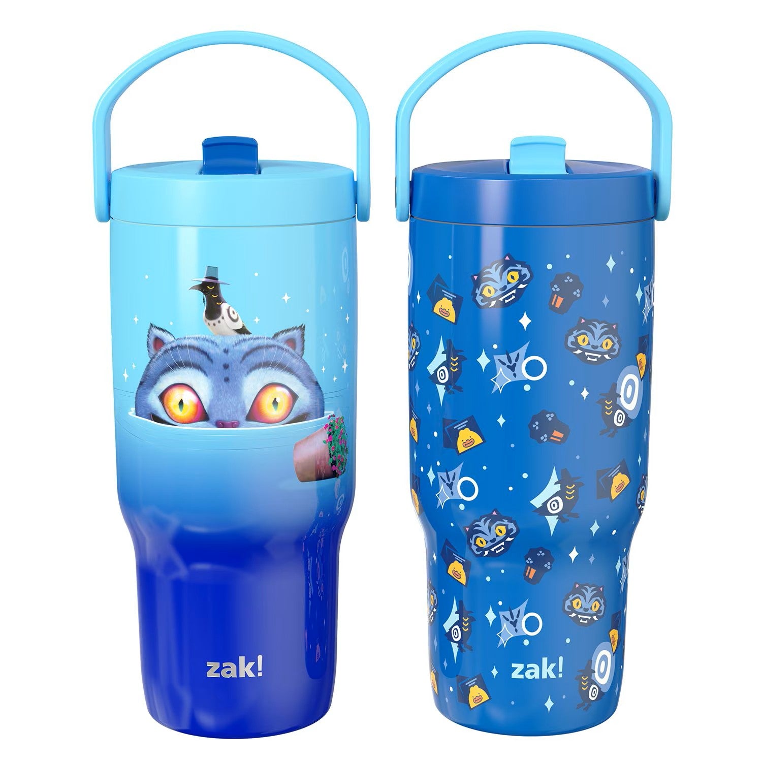Zak Designs KPop 20oz Stainless Steel Sutton Flex Grip Siply Tumbler Set, 2-Pack
