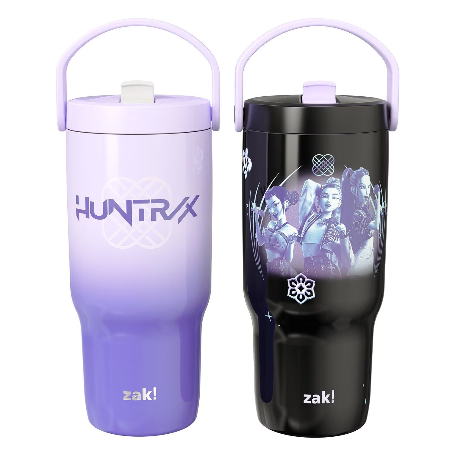 Zak Designs KPop 20oz Stainless Steel Sutton Flex Grip Siply Tumbler Set, 2-Pack