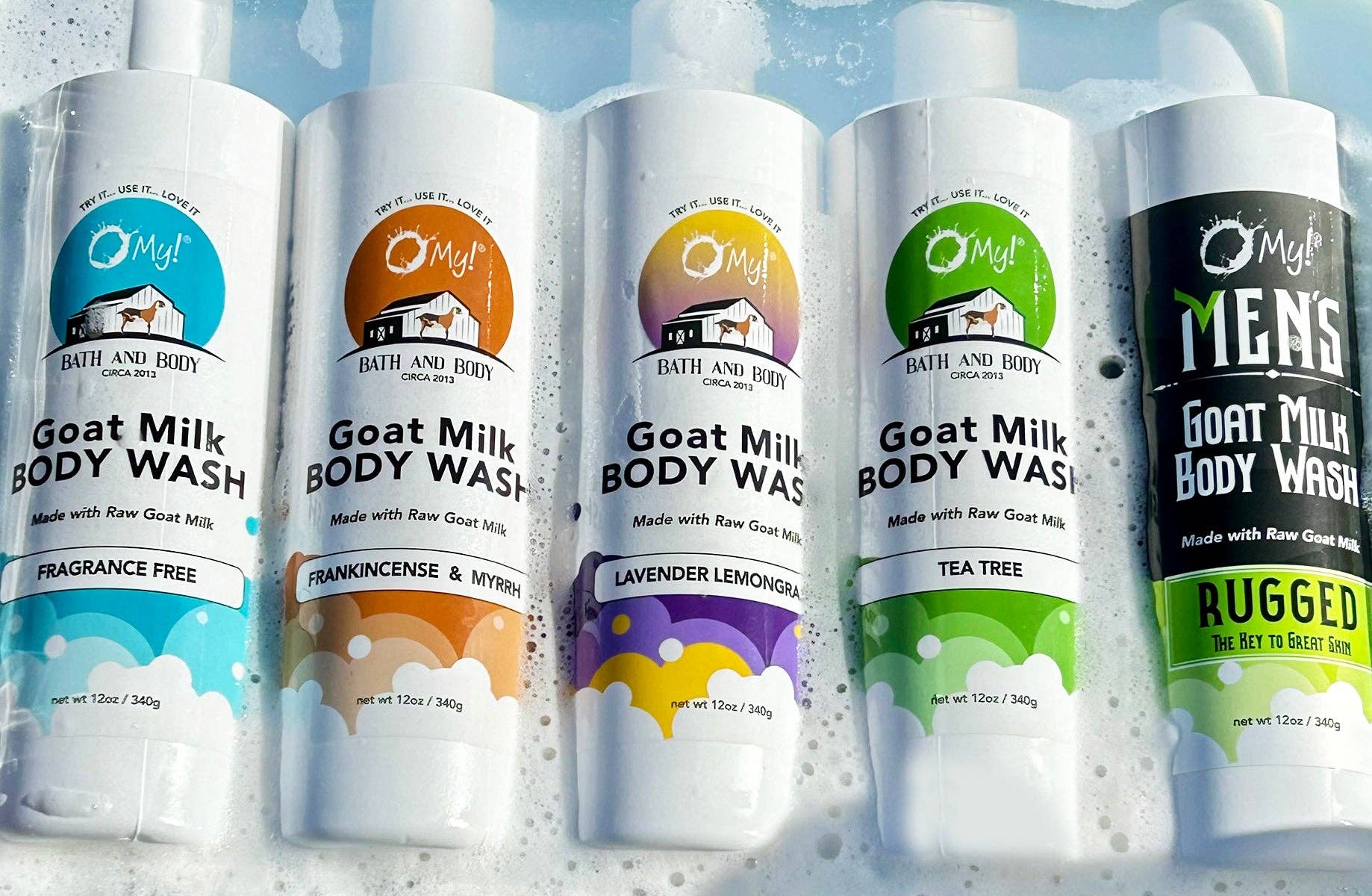 O My! Goat Milk Body Wash | Excellent for all Skin Types | Free of Parabens & More | Handcrafted in USA
