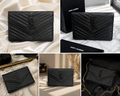 Luxury Black Quilted Chain Crossbody Bag – Women's Elegant Envelope Shoulder Purse