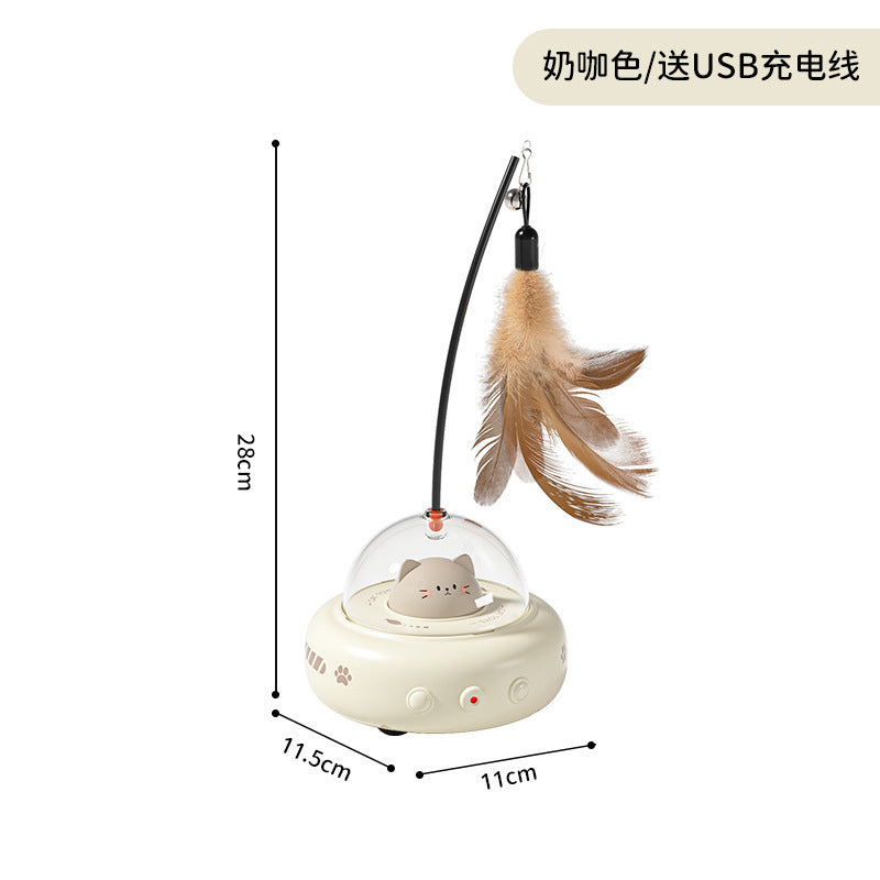 Smart Cat Toy Cross-border Cat Toy Lazy Cat Toy to relieve boredom Self-hi Feather Cat Toy Cat Toy