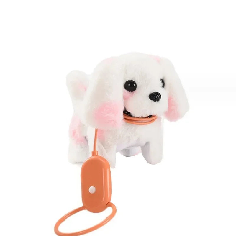 1 Electric Plush Puppy Simulation Toy Dog That Can Walk, Bark, Wag Its Tail, Electronic Leash Pet Dog Children's Toy 1