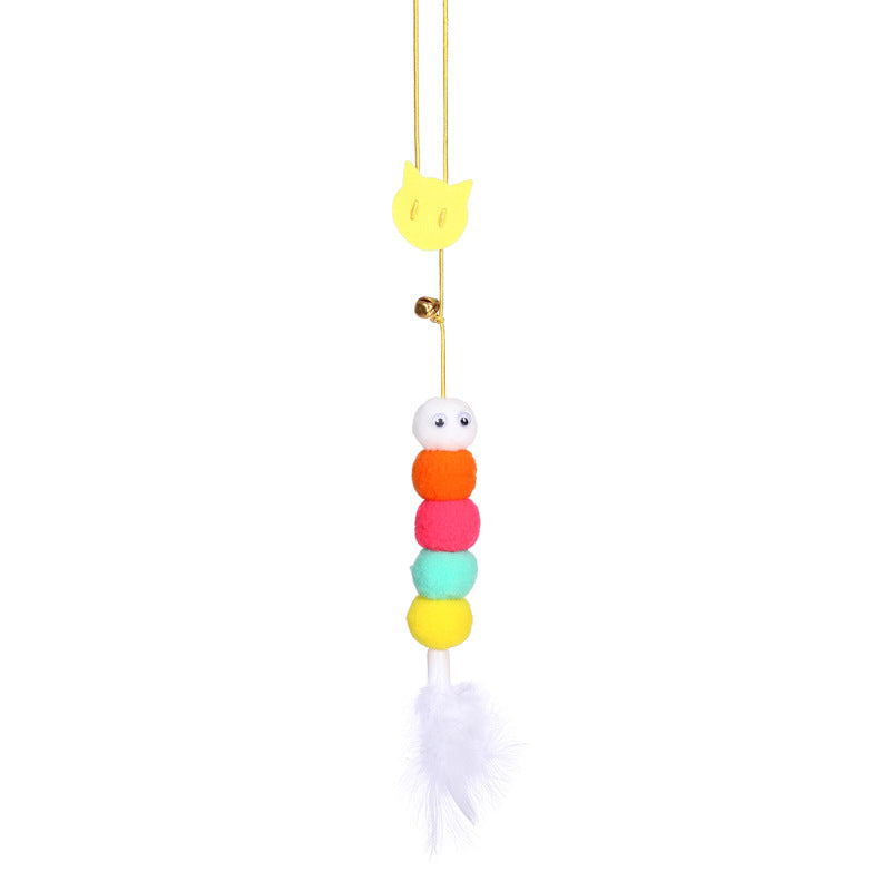Hanging Cat Toy, Bite-Resistant Teasing Stick, Catnip, Cat Self-Entertainment Feather Toy, Kitten Pet Supplies, Bite-Resistant