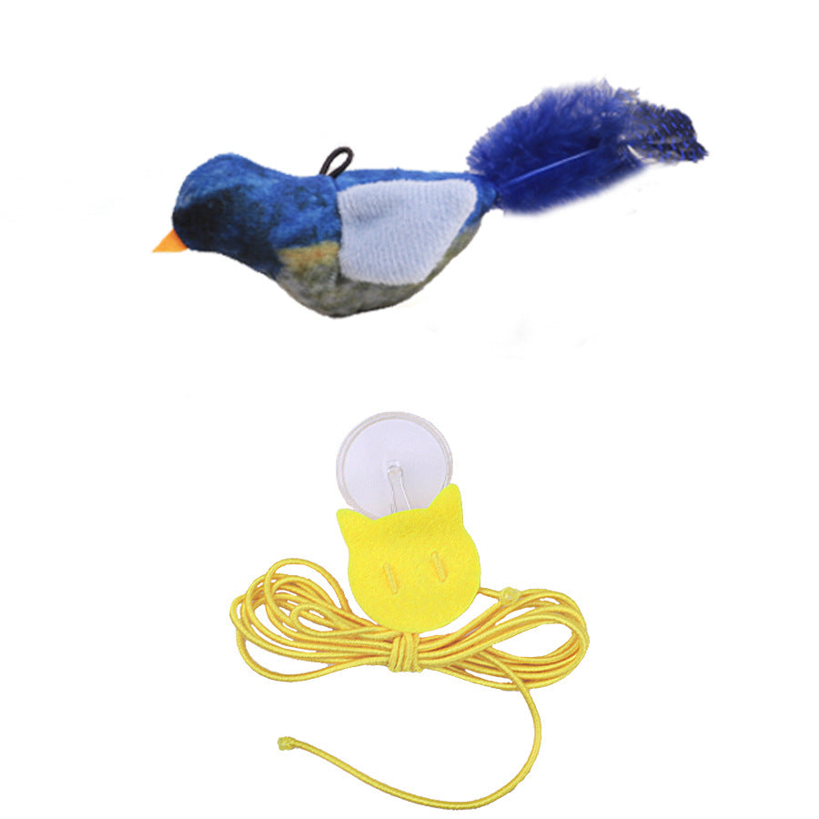 Cat Toy Simulation Squeaky Mouse with Smart Sensor Sound Plush Mouse Self-Entertainment Boredom-Relief Teasing Cat Stick Pet Toy