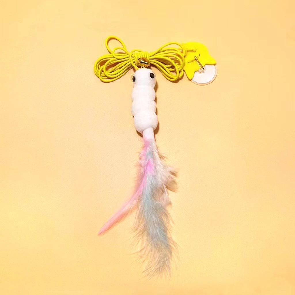 Hanging Cat Toy, Bite-Resistant Teasing Stick, Catnip, Cat Self-Entertainment Feather Toy, Kitten Pet Supplies, Bite-Resistant