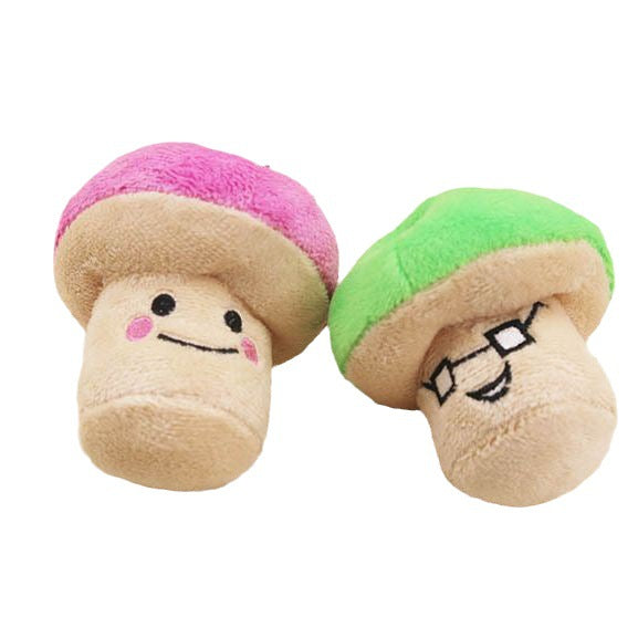 Pink Mushroom Green Mushroom Plush Sound Pet Dog Cat Toy Wholesale Dog Supplies Cat Relief