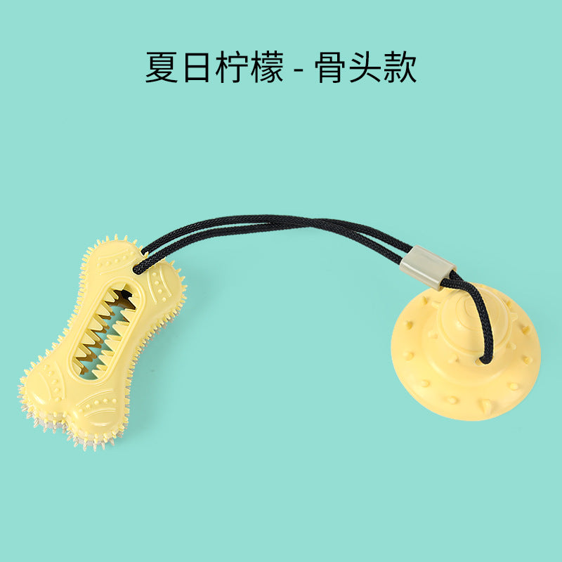 Pet Sucker Pull Rope Toy Bite-Resistant Teeth Cleaning Leakage Ball Dog Dogs Depressing and Decompressing Dog Toys Pet Supplies