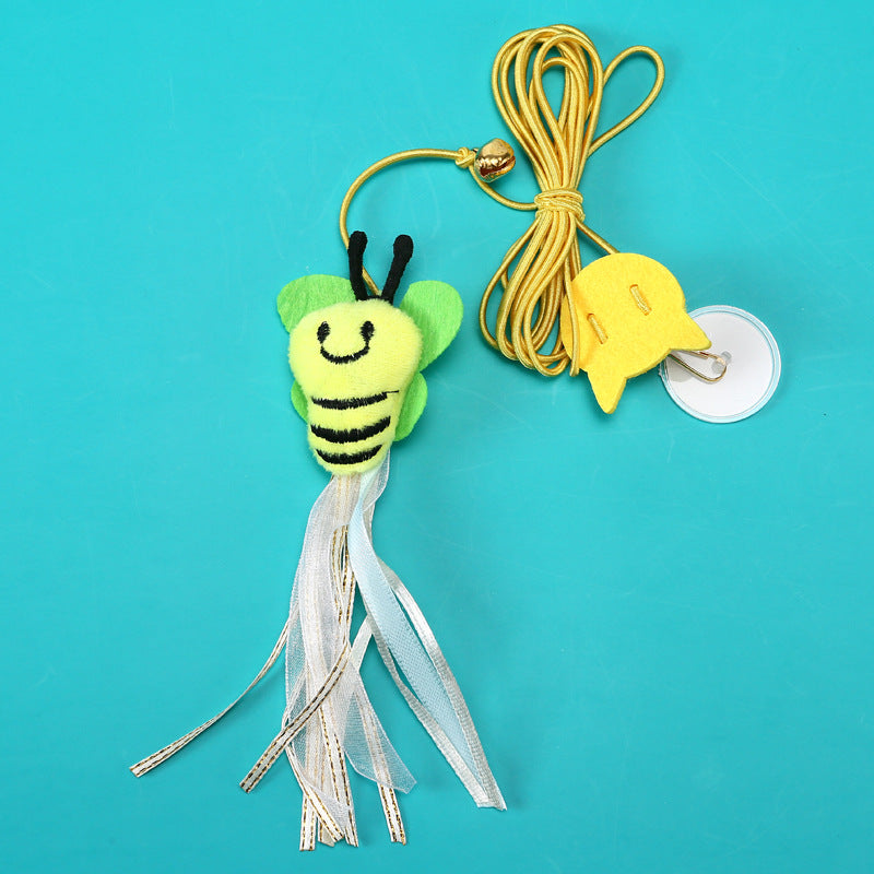 Hanging Cat Toy, Bite-Resistant Teasing Stick, Catnip, Cat Self-Entertainment Feather Toy, Kitten Pet Supplies, Bite-Resistant
