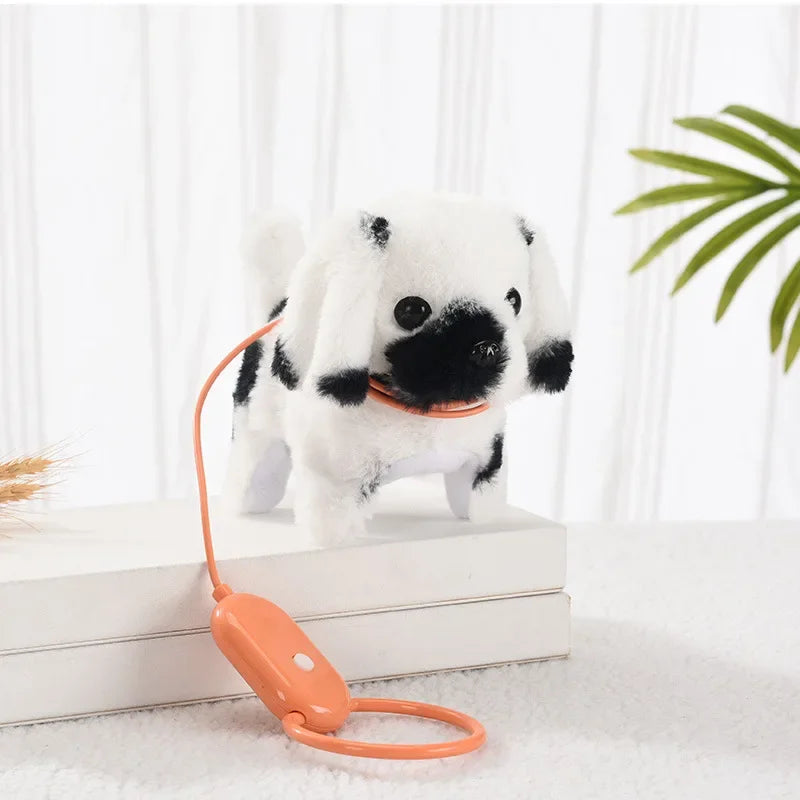 1 Electric Plush Puppy Simulation Toy Dog That Can Walk, Bark, Wag Its Tail, Electronic Leash Pet Dog Children's Toy 1