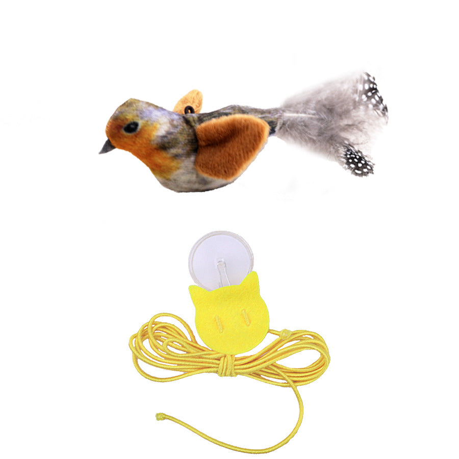 Cat Toy Simulation Squeaky Mouse with Smart Sensor Sound Plush Mouse Self-Entertainment Boredom-Relief Teasing Cat Stick Pet Toy