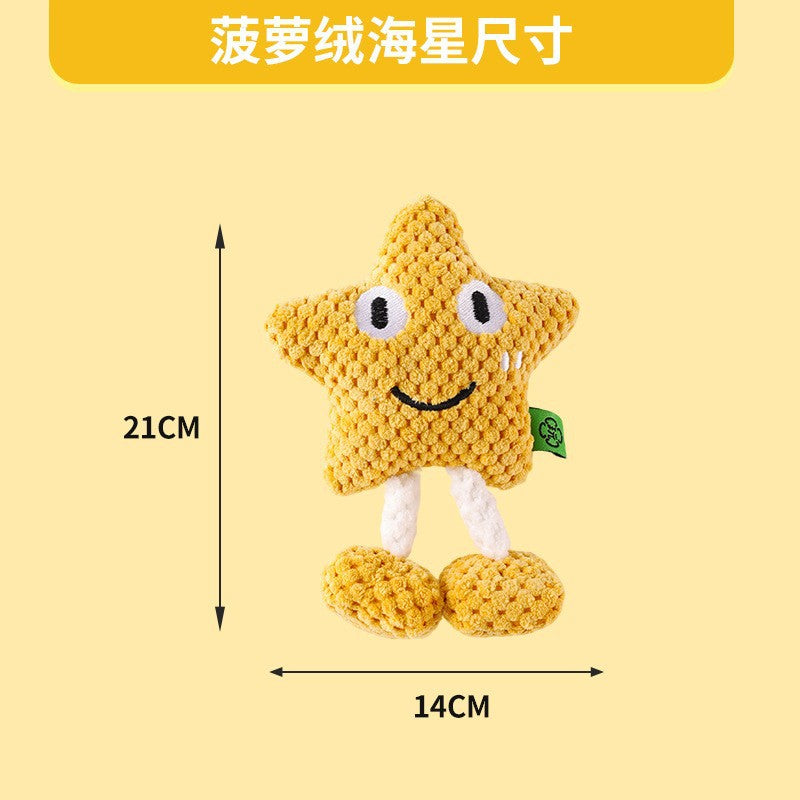 New Sounding Dog Toy Simulates Fat-Headed Fish, Grinds Teeth and Cleans Teeth, Self-Pleasure and Relieves Boredom, Cotton Rope Pet Toy Cross-Border Wholesale