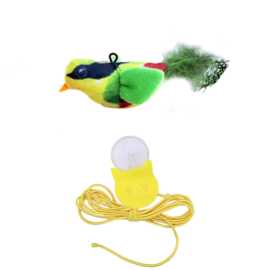 Cat Toy Simulation Squeaky Mouse with Smart Sensor Sound Plush Mouse Self-Entertainment Boredom-Relief Teasing Cat Stick Pet Toy