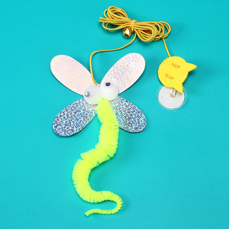Hanging Cat Toy, Bite-Resistant Teasing Stick, Catnip, Cat Self-Entertainment Feather Toy, Kitten Pet Supplies, Bite-Resistant