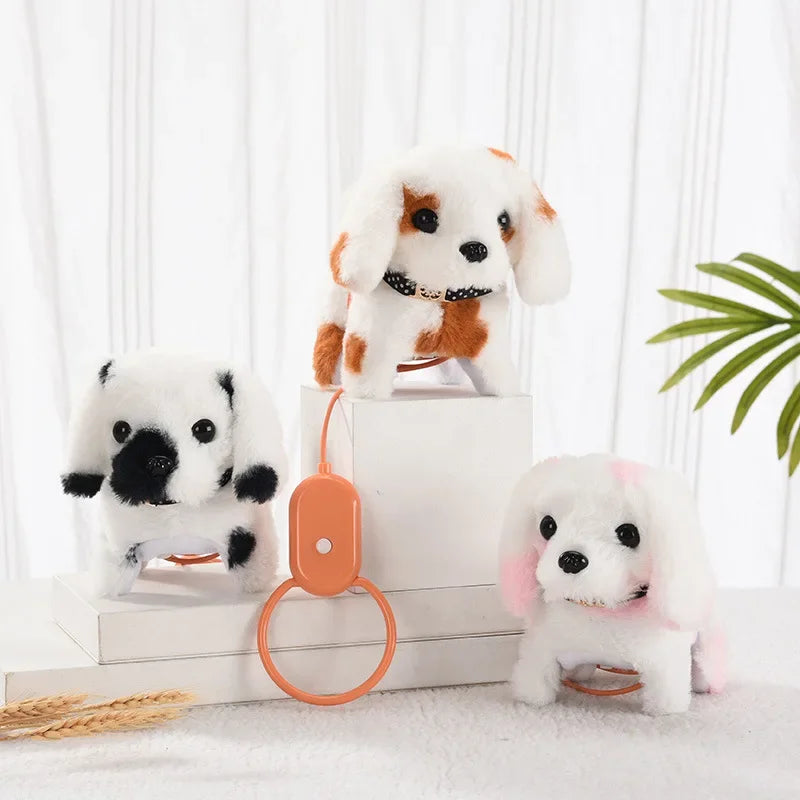 1 Electric Plush Puppy Simulation Toy Dog That Can Walk, Bark, Wag Its Tail, Electronic Leash Pet Dog Children's Toy 1
