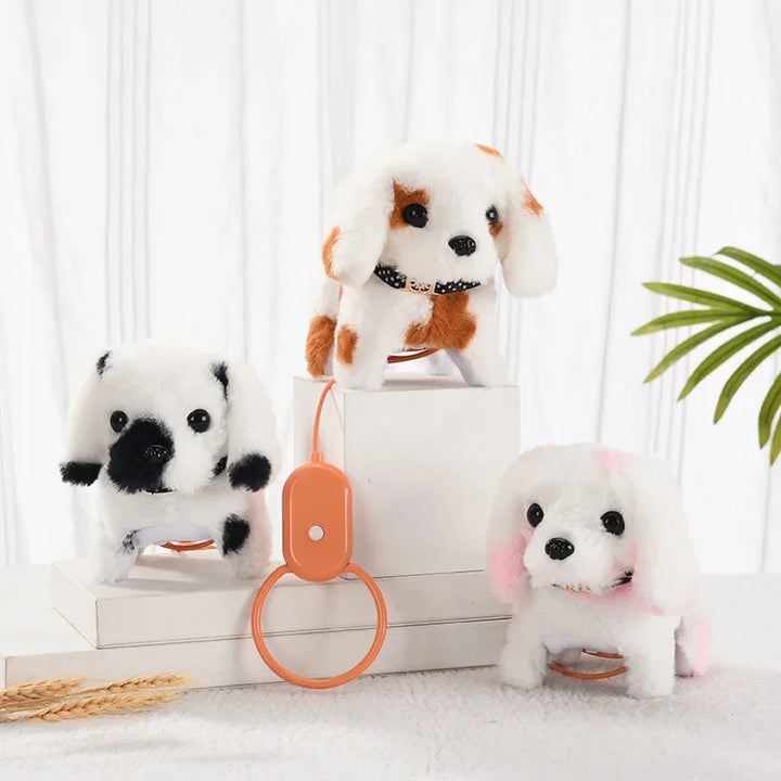 1 Electric Plush Puppy Simulation Toy Dog That Can Walk, Bark, Wag Its Tail, Electronic Leash Pet Dog Children's Toy 1