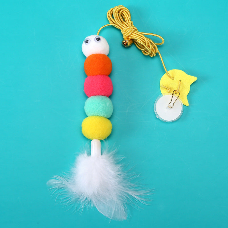 Hanging Cat Toy, Bite-Resistant Teasing Stick, Catnip, Cat Self-Entertainment Feather Toy, Kitten Pet Supplies, Bite-Resistant