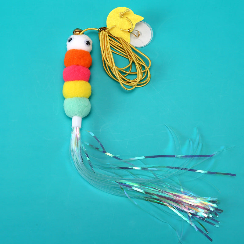 Hanging Cat Toy, Bite-Resistant Teasing Stick, Catnip, Cat Self-Entertainment Feather Toy, Kitten Pet Supplies, Bite-Resistant