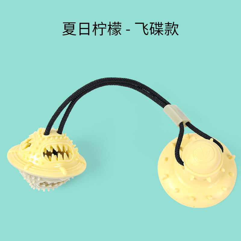 Pet Sucker Pull Rope Toy Bite-Resistant Teeth Cleaning Leakage Ball Dog Dogs Depressing and Decompressing Dog Toys Pet Supplies