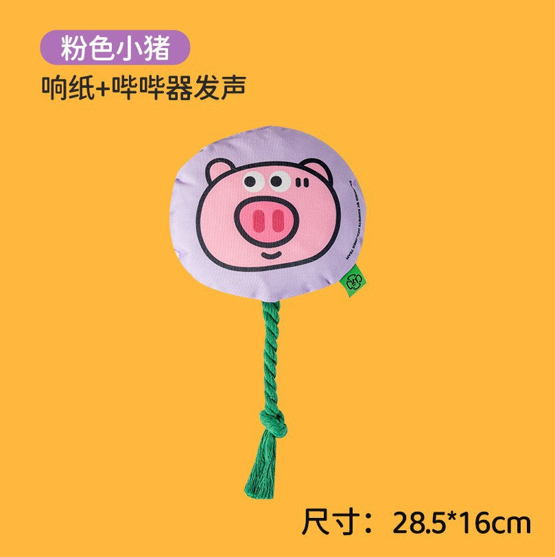 New Sounding Dog Toy Simulates Fat-Headed Fish, Grinds Teeth and Cleans Teeth, Self-Pleasure and Relieves Boredom, Cotton Rope Pet Toy Cross-Border Wholesale