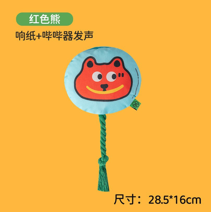 New Sounding Dog Toy Simulates Fat-Headed Fish, Grinds Teeth and Cleans Teeth, Self-Pleasure and Relieves Boredom, Cotton Rope Pet Toy Cross-Border Wholesale