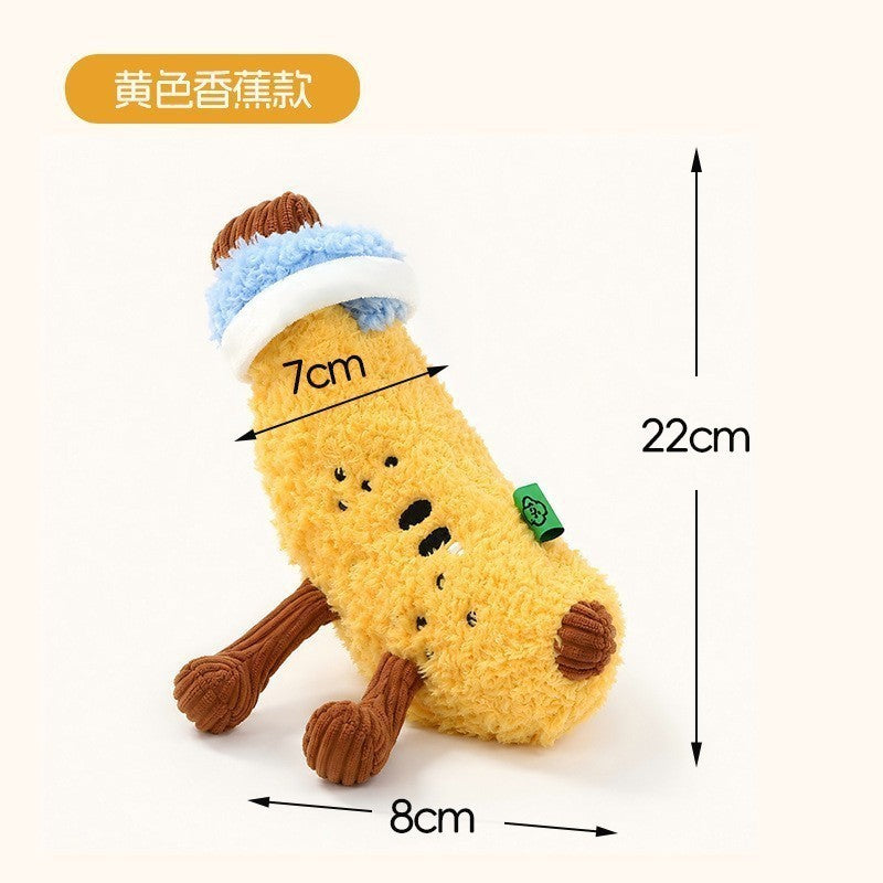 New Sounding Dog Toy Simulates Fat-Headed Fish, Grinds Teeth and Cleans Teeth, Self-Pleasure and Relieves Boredom, Cotton Rope Pet Toy Cross-Border Wholesale