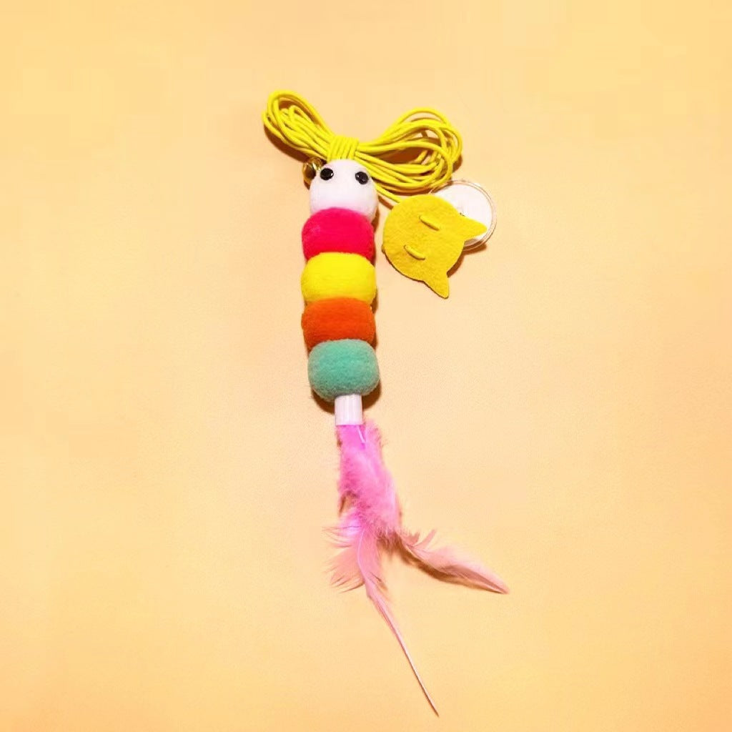 Hanging Cat Toy, Bite-Resistant Teasing Stick, Catnip, Cat Self-Entertainment Feather Toy, Kitten Pet Supplies, Bite-Resistant