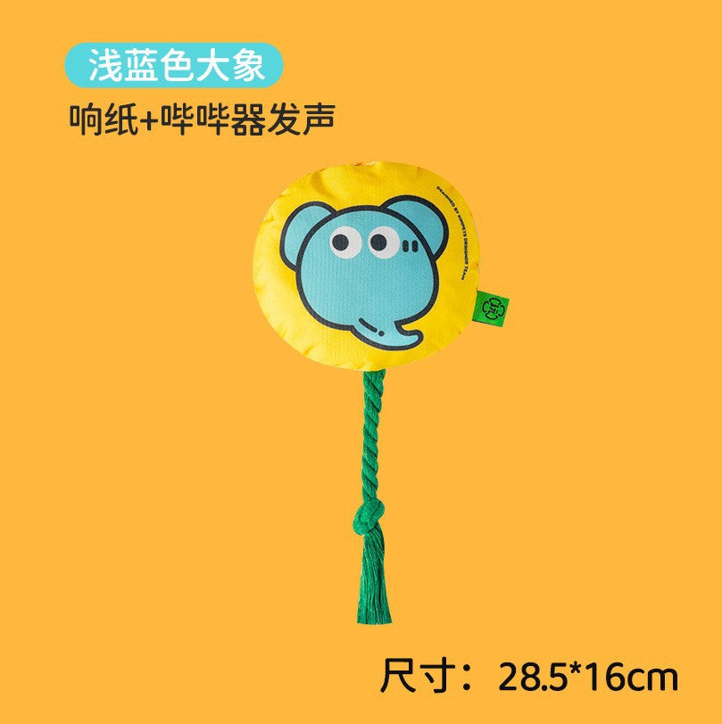 New Sounding Dog Toy Simulates Fat-Headed Fish, Grinds Teeth and Cleans Teeth, Self-Pleasure and Relieves Boredom, Cotton Rope Pet Toy Cross-Border Wholesale