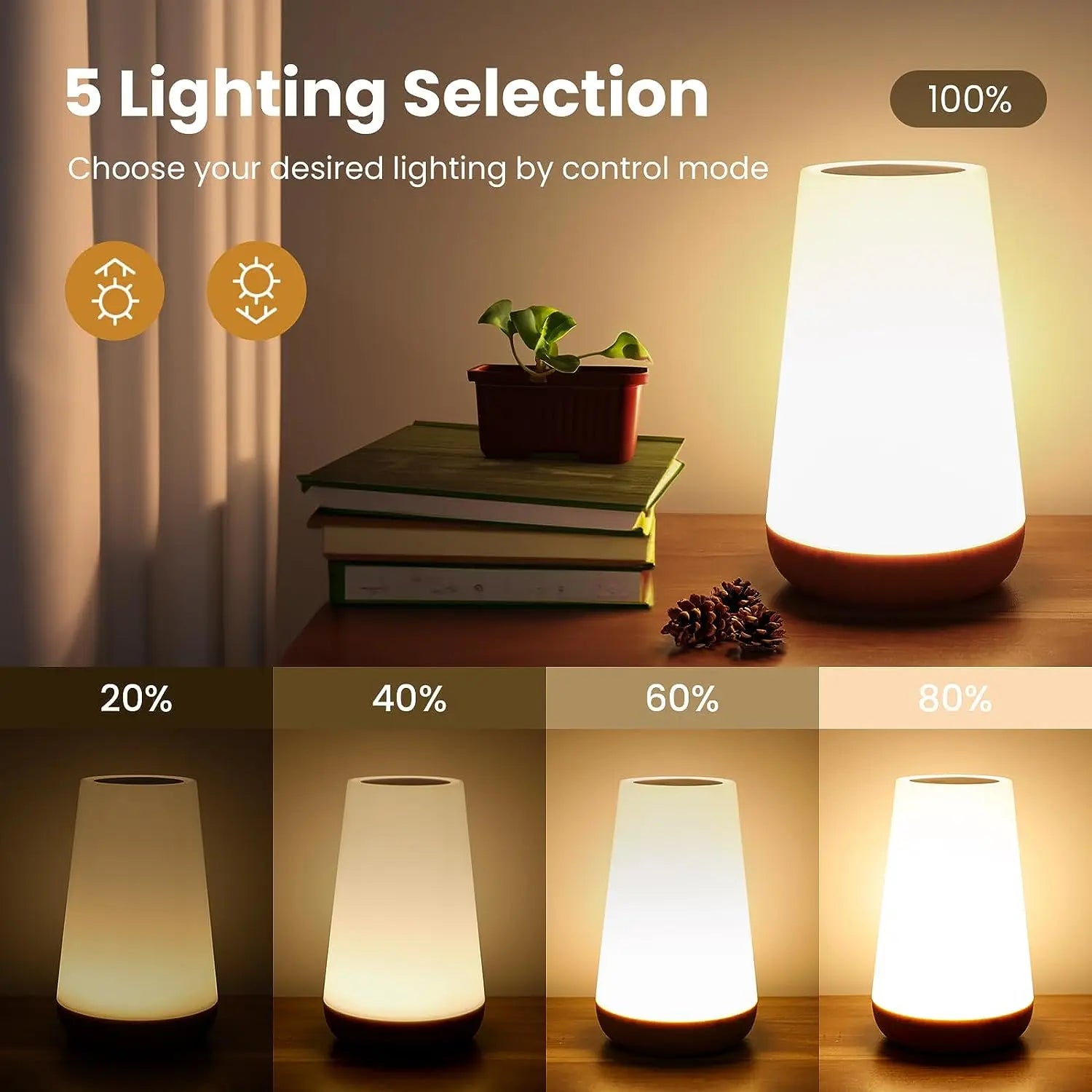 13-Color RGB Rechargeable Night Light with Remote