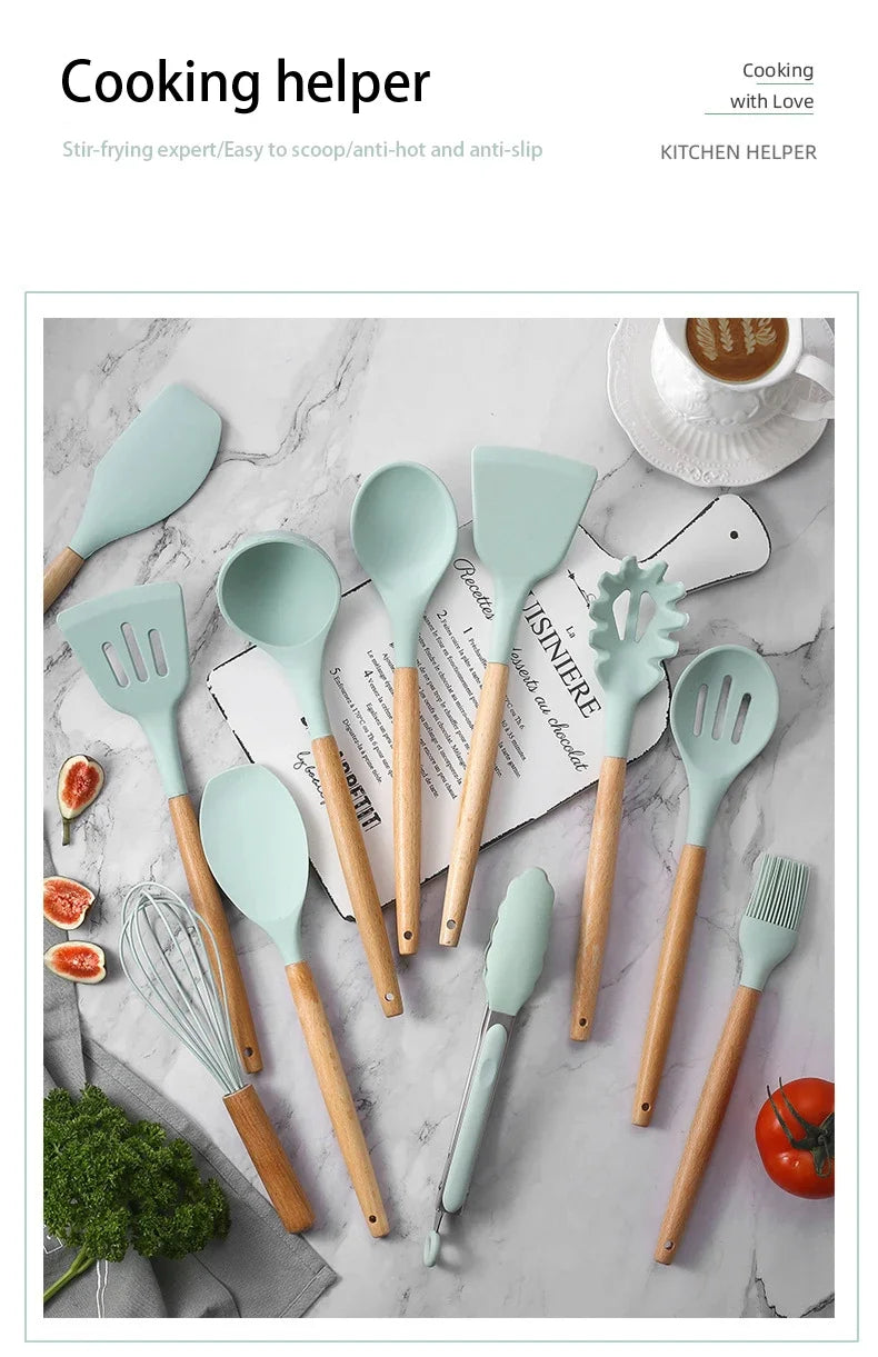 12-Piece Silicone Kitchen Utensil Set
