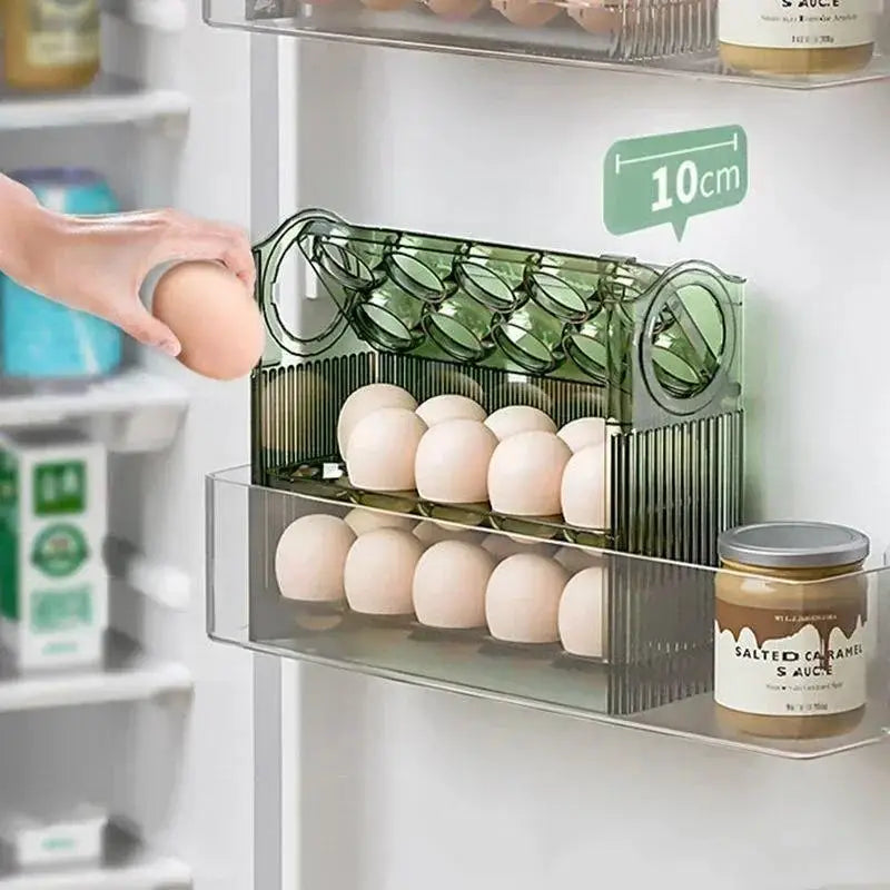 30/12 Grids Eggs Storage Box Rotating Eggs Refrigerator Organizer Food Containers Eggs Case Holder Dispenser Kitchen Storage Box
