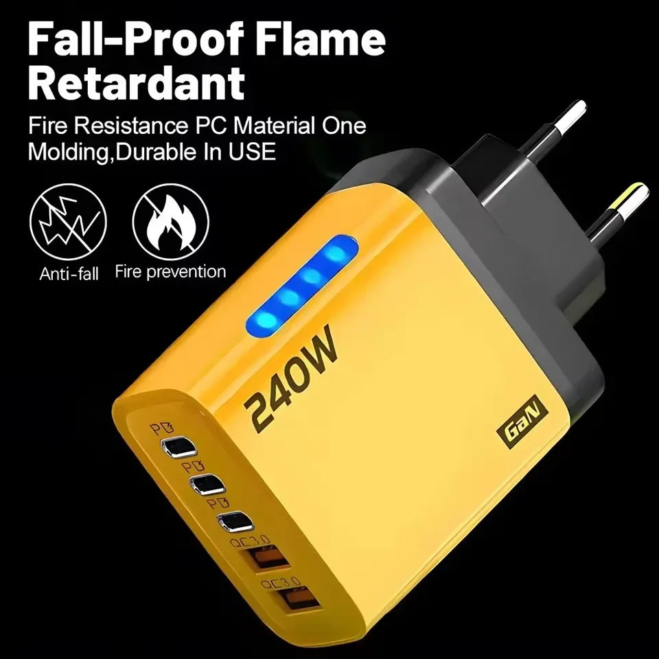 5-Port GaN Fast Wall Charger