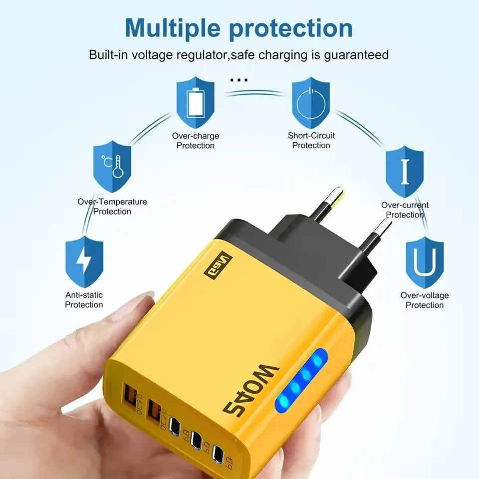 5-Port GaN Fast Wall Charger