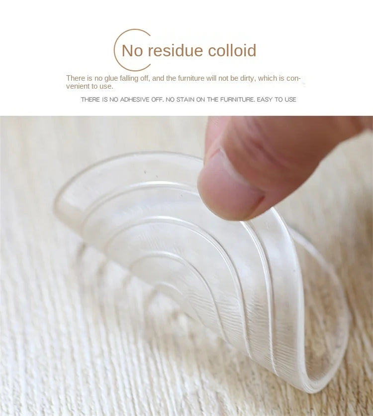 4-Piece Transparent Silicone Furniture Floor Protectors