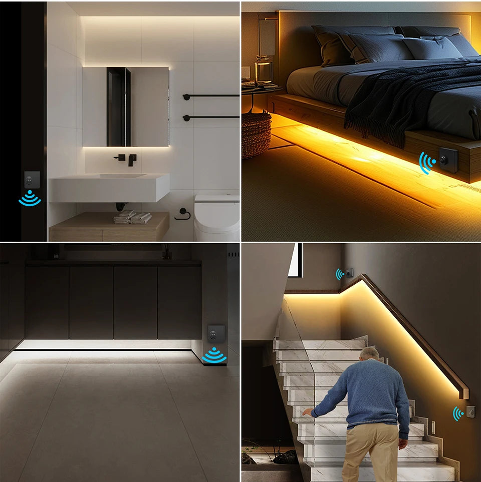 Flexible COB LED Strip with Wireless Motion Sensor