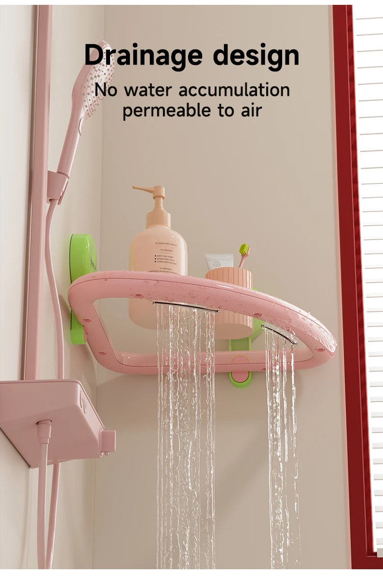 No-Drill Triangle Shower Storage Shelf