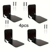 4-Piece Matte Black Metal Floating Shelves