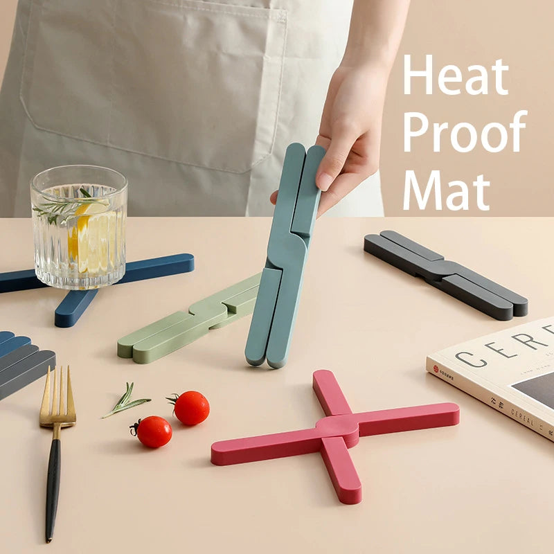 Foldable Silicone X-Shaped Trivet