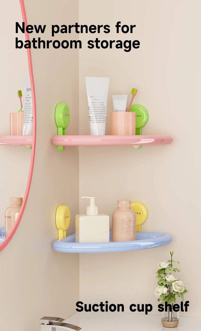 No-Drill Triangle Shower Storage Shelf