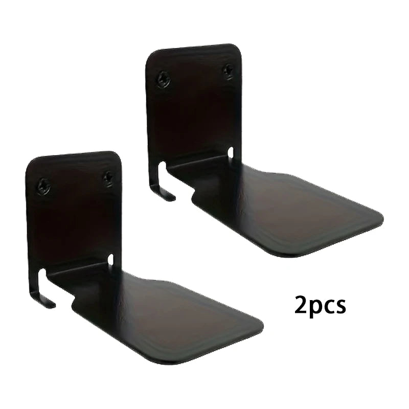 4-Piece Matte Black Metal Floating Shelves