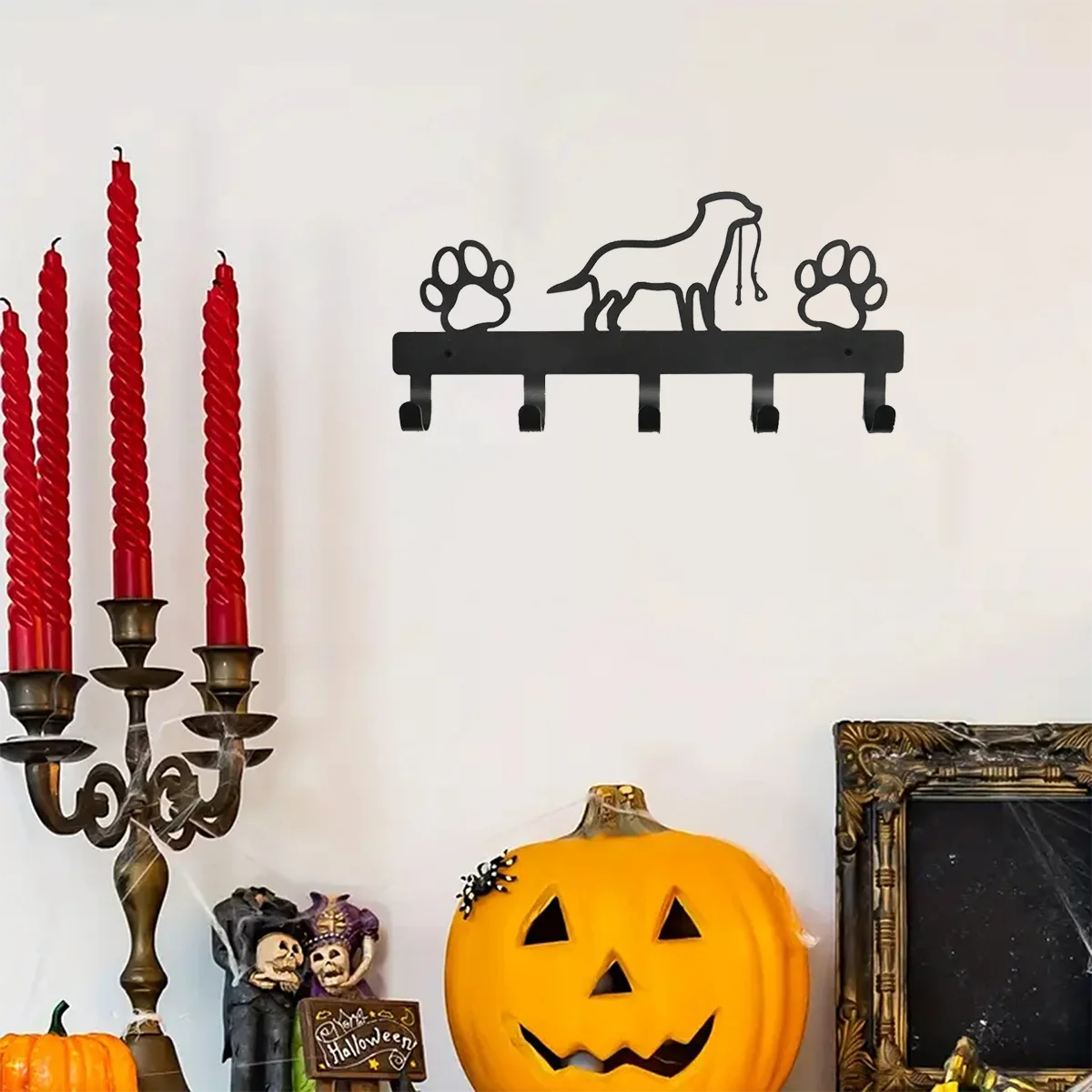 Black Cat Iron Wall Key Holder
