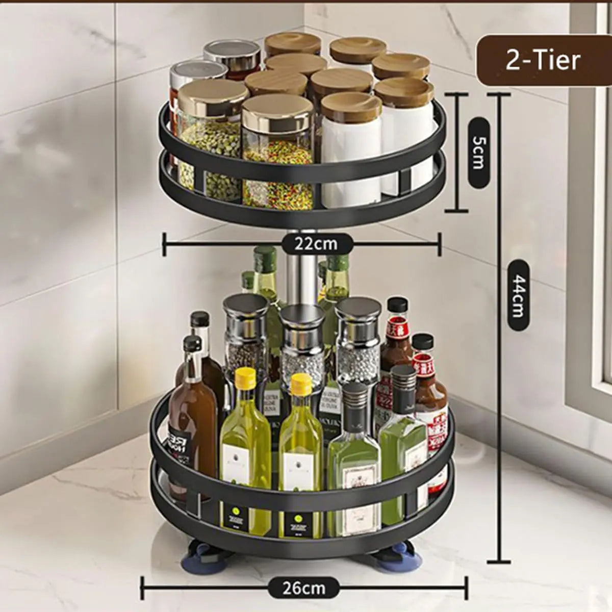 360° Rotating Countertop Storage Organizer