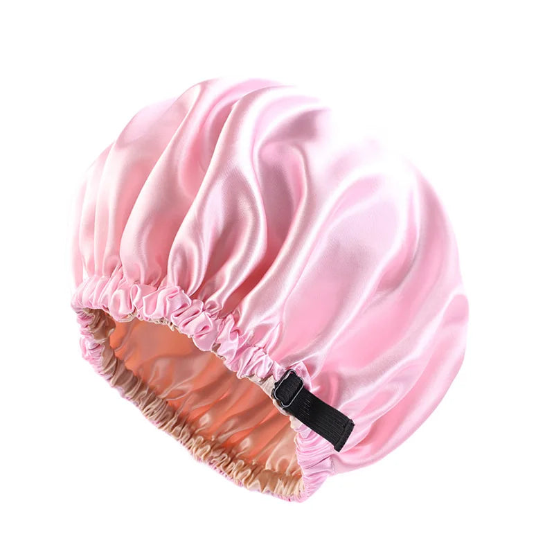 Adjustable Satin Bonnet for Sleeping