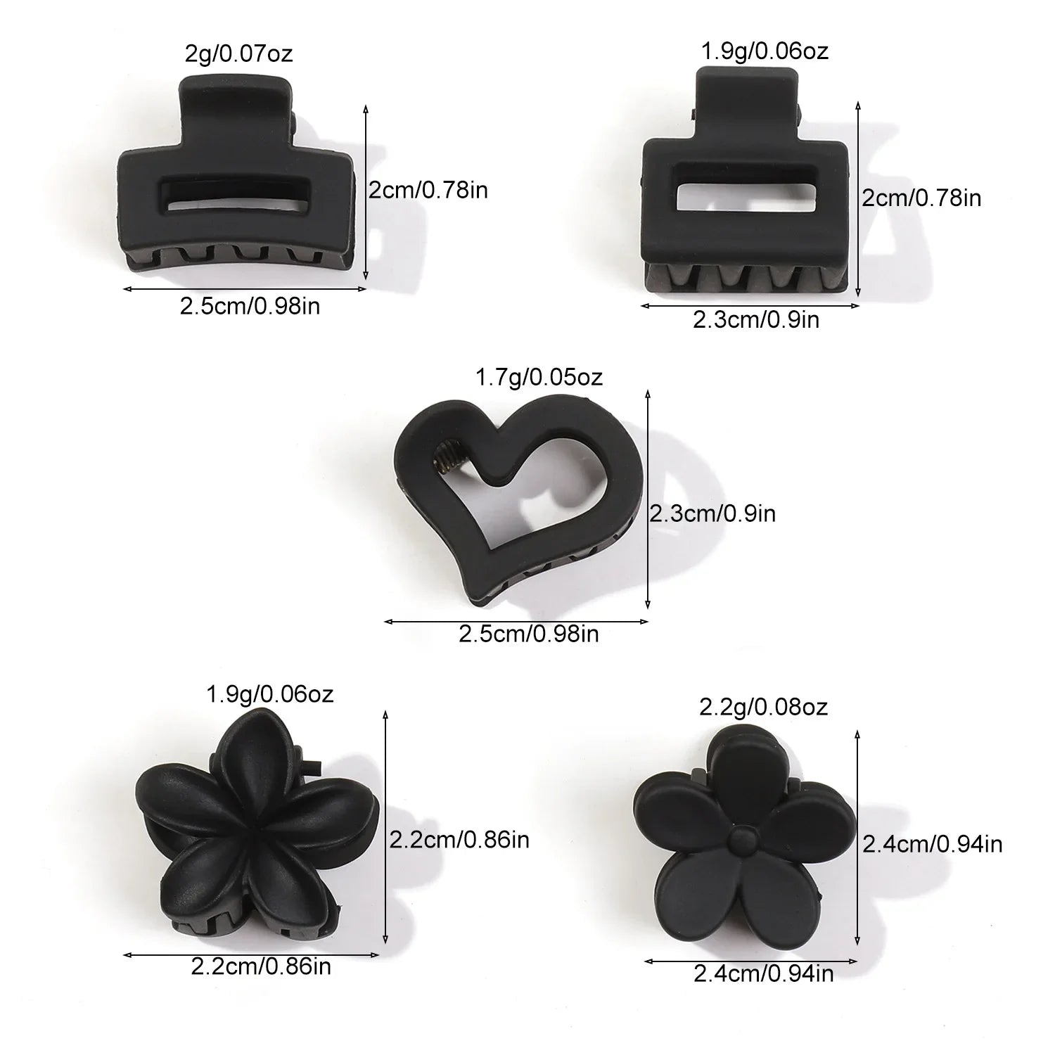 12-Piece Mini Flower Hair Clips