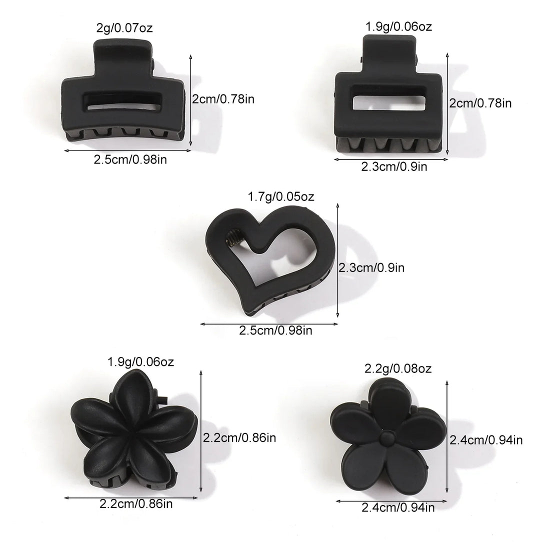 12-Piece Mini Flower Hair Clips