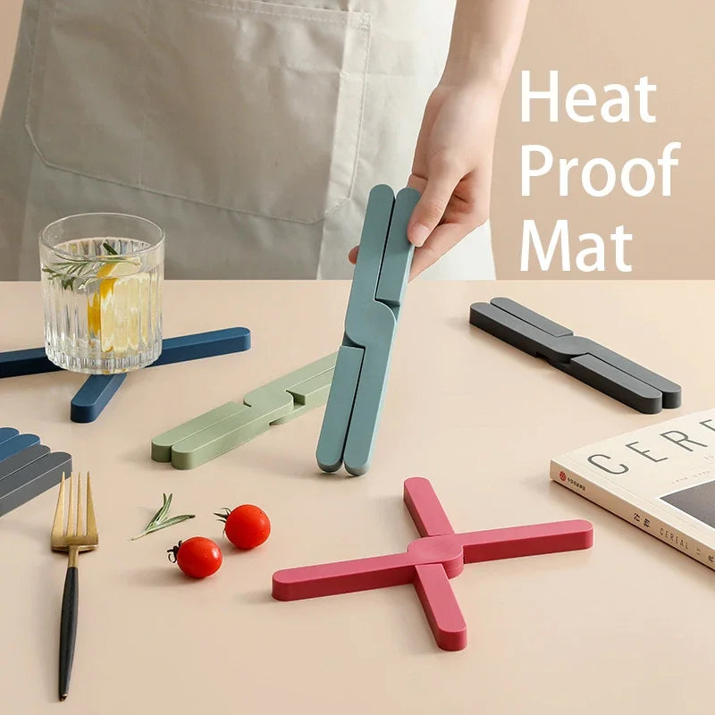 Foldable Silicone X-Shaped Trivet